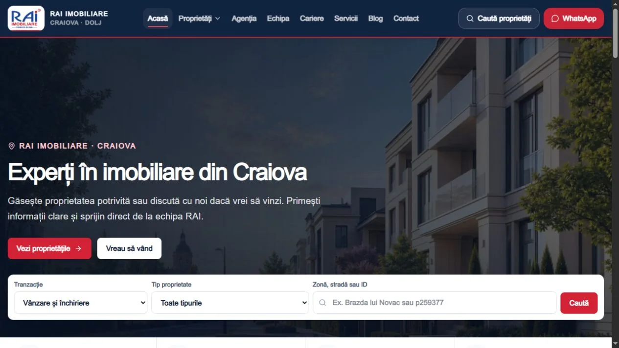 RAI Imobiliare — pagina principală